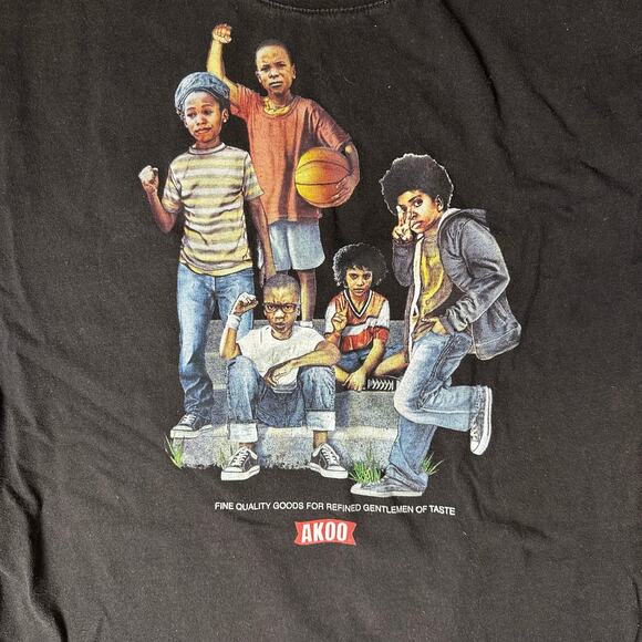 Akoo Graphic Black Short Sleeve Tee Men’s Size‎ 3X Streetwear - Picture 4 of 10